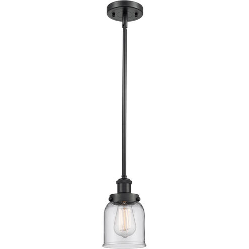 Ballston Small Bell 1 Light 5 inch Matte Black Pendant Ceiling Light in Clear Glass, Ballston