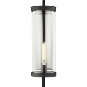 C&M by Chapman & Myers Eastham 1 Light 24 inch Textured Black Outdoor Wall Lantern