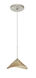 Hoppi 1 Light Satin Nickel Pendant Ceiling Light in Halogen, Mocha Glass 