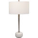 Danes 30 inch 100.00 watt Black Nickel and White Marble Table lamp Portable Light