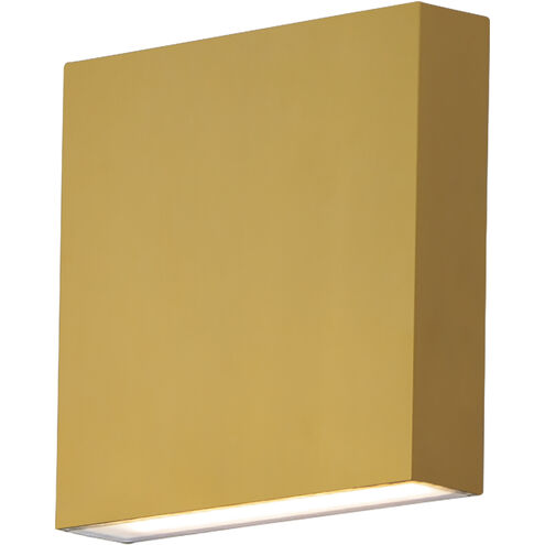 Brik LED 6.25 inch Natural Aged Brass Outdoor Wall Mount