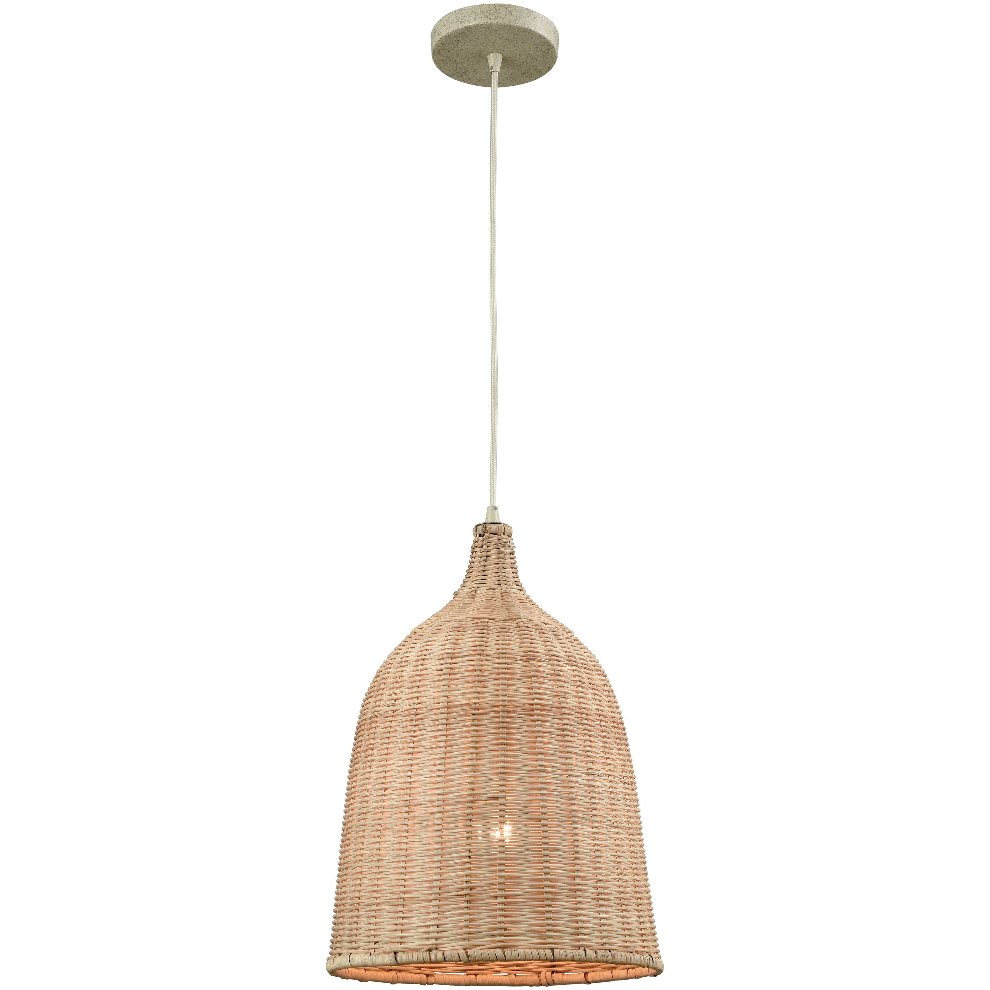 Pleasant Fields 1 Light 12 inch Russet Beige Mini Pendant Ceiling Light