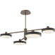 Iris LED 49 inch Burnished Bronze with Dark Oak Mobile Chandelier Ceiling Light