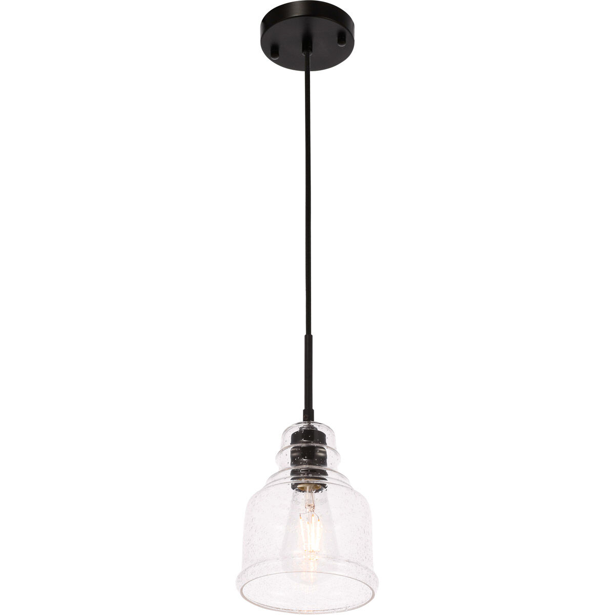 Pierce 1 Light 6 inch Black Pendant Ceiling Light