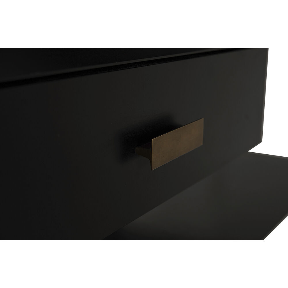 Obtuse 66 X 30 inch Hand Rubbed Black Coffee Table
