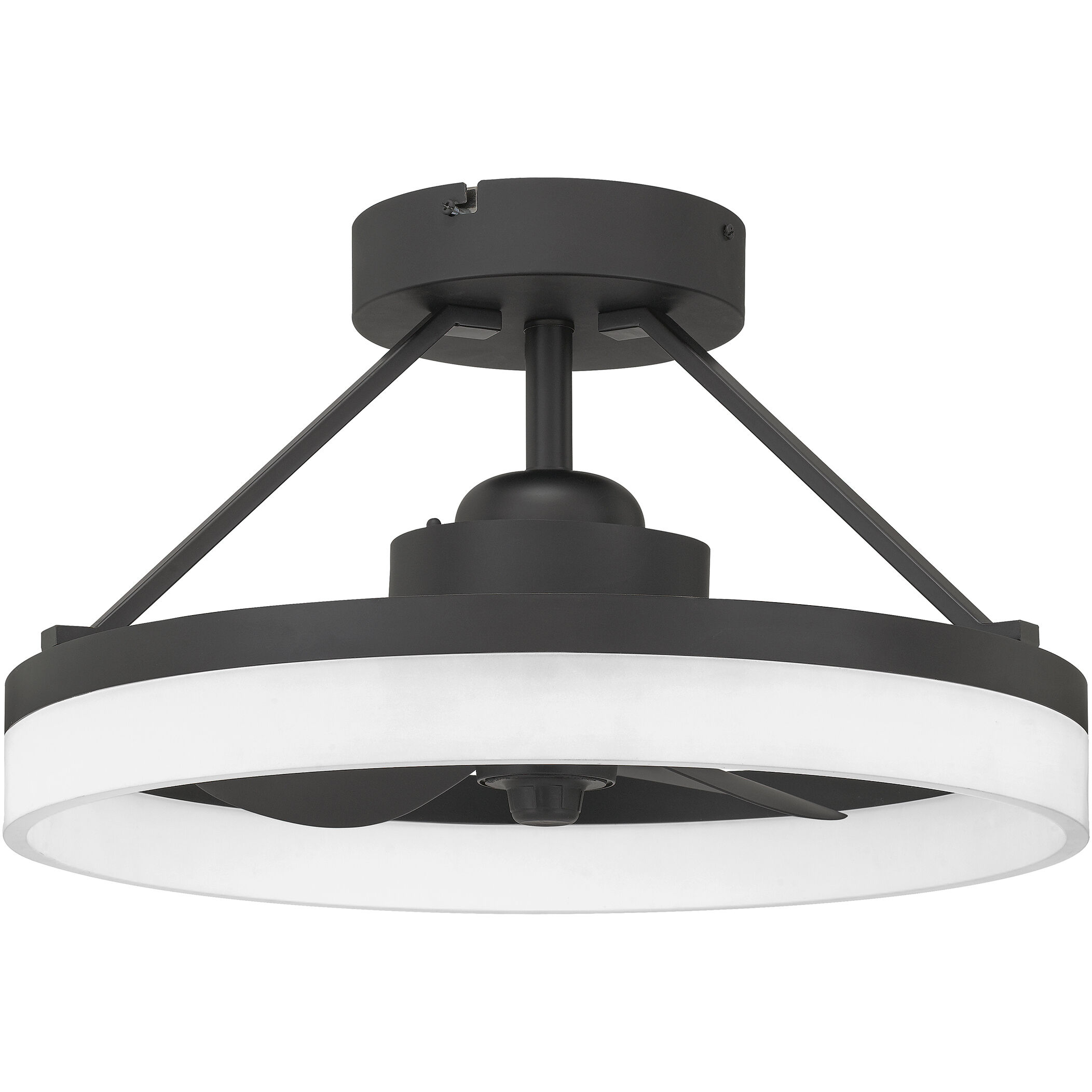 Cohen 20 inch Oil Rubbed Bronze with Black Matte Blades Fandelier