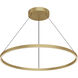 Cerchio Pendant Ceiling Light in Brushed Gold