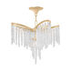 Pandora 7 Light 32 inch Gold Leaf Chandelier Ceiling Light