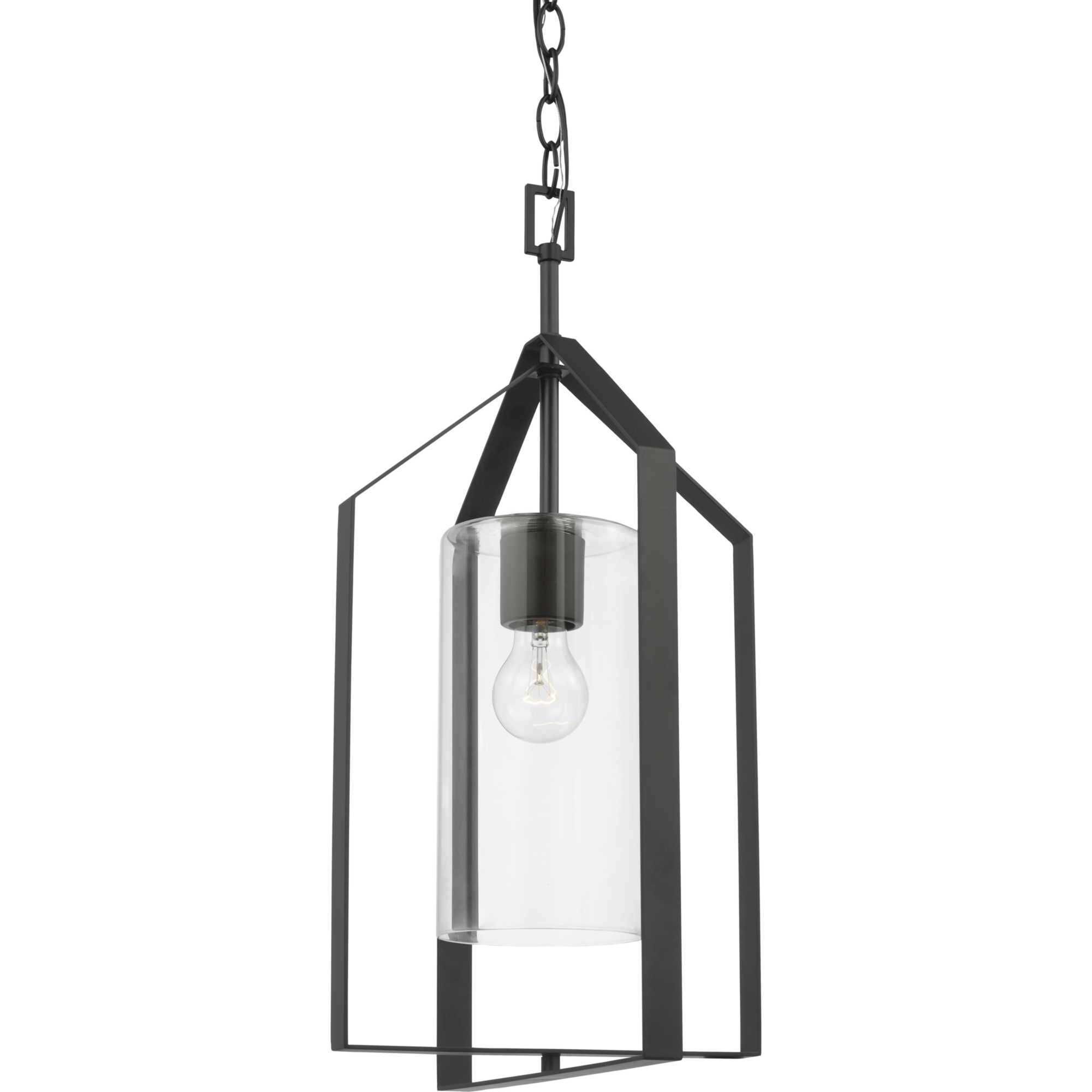 Vertex 1 Light 12 inch Matte Black Foyer Light Ceiling Light