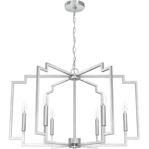 Zoanne 6 Light 30 inch Brushed Nickel Chandelier Ceiling Light