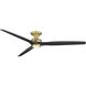 Spitfire LED Brushed Satin Brass Fan Light