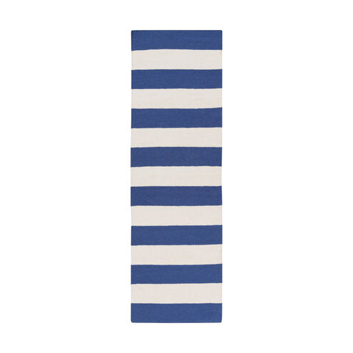 Frontier 96 X 30 inch Dark Blue/Ivory Rugs, Wool