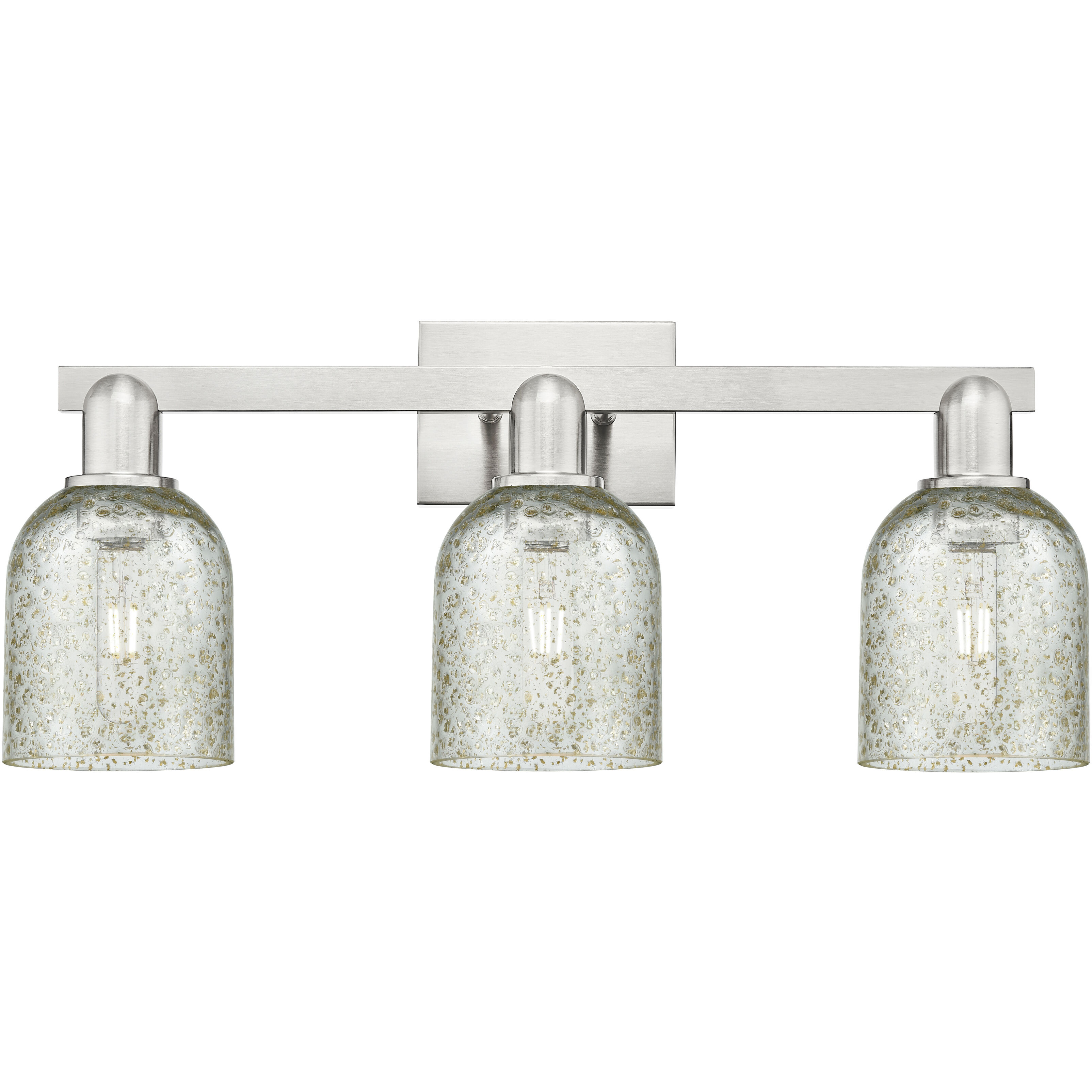 Arcadia Caledonia 3 Light 24 inch Brushed Satin Nickel Bath Vanity Light Wall Light in Mica