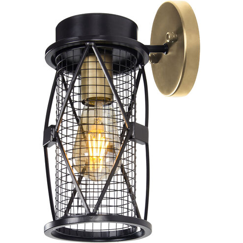 Harlequin 1 Light 5.13 inch Warm Bronze and Gold Wall Sconce Wall Light