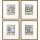 Along the Way Blue and Green and Brown and Multi Framed Art