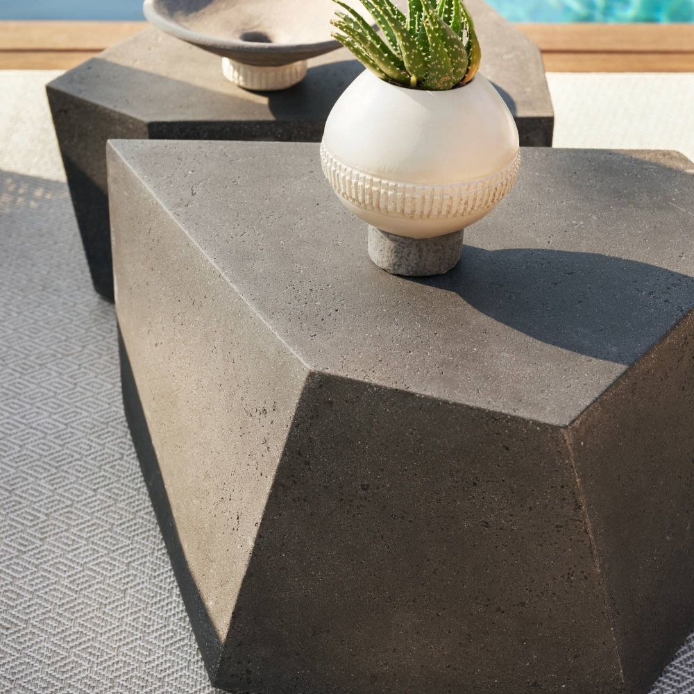 Drover Black Outdoor Cocktail Tables, Set of 2