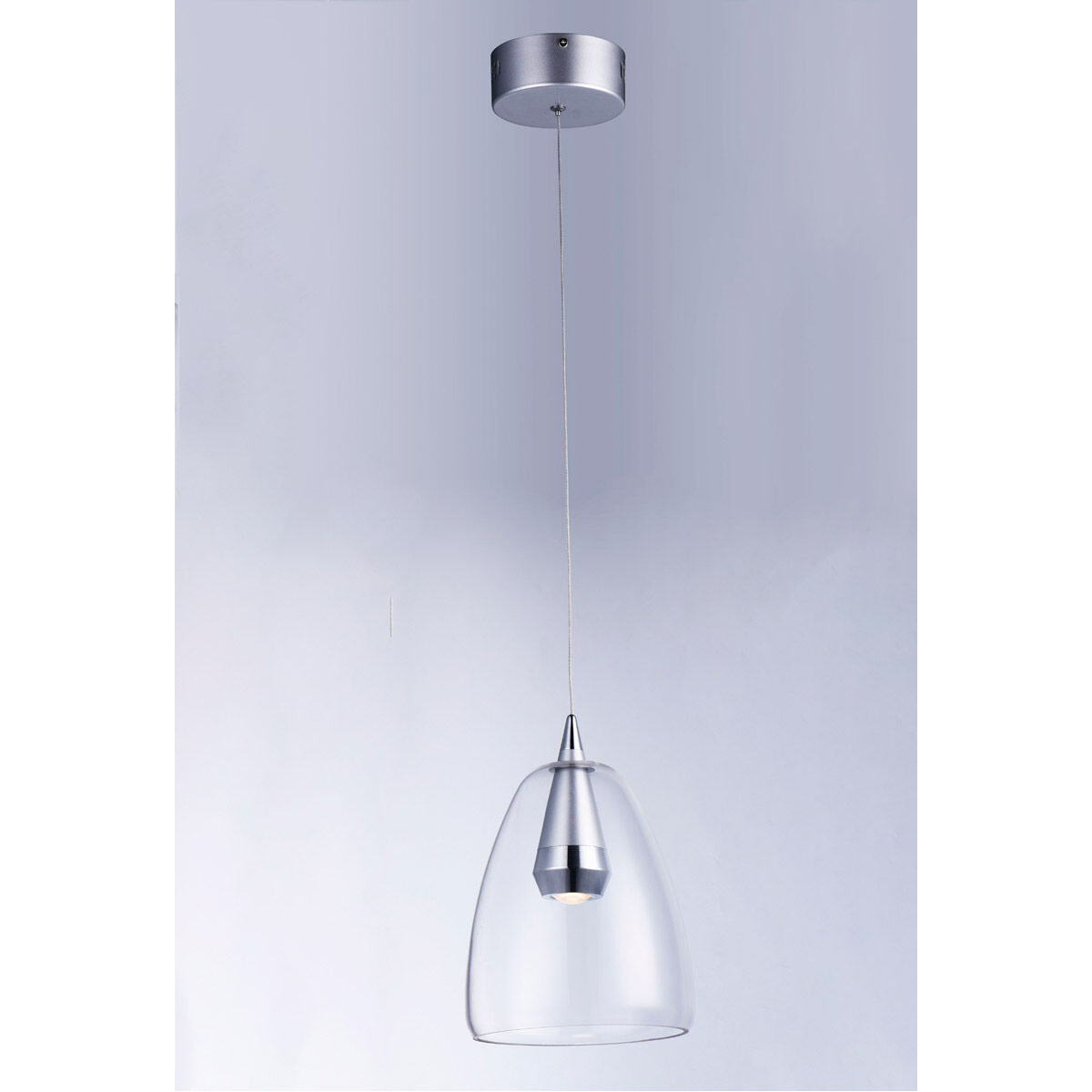 Sven Single Pendant Ceiling Light in Polished Chrome