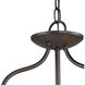 Conway 2 Light 15 inch Oil Rubbed Bronze Semi Flush Mount Ceiling Light