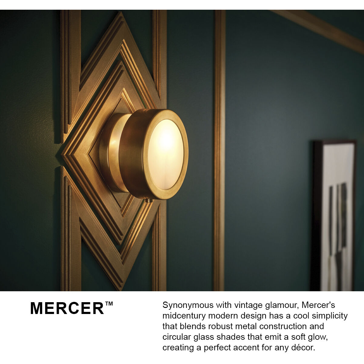 Hinkley Mercer 3650HB Wall Sconce Light Heritage Brass