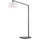 Stretch 75 inch 60 watt Matte Black Arc Floor Lamp Portable Light