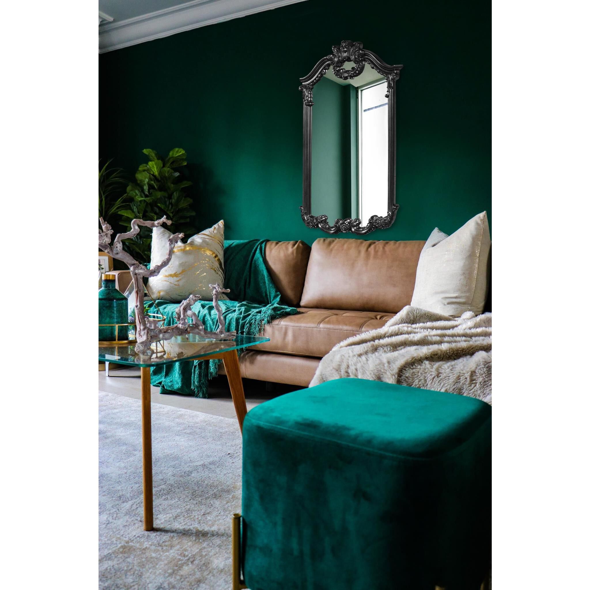 Roman 51 X 32 inch Black Wall Mirror 