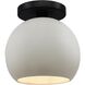Radiance LED 10 inch Matte White and Matte Black Semi Flush Ceiling Light