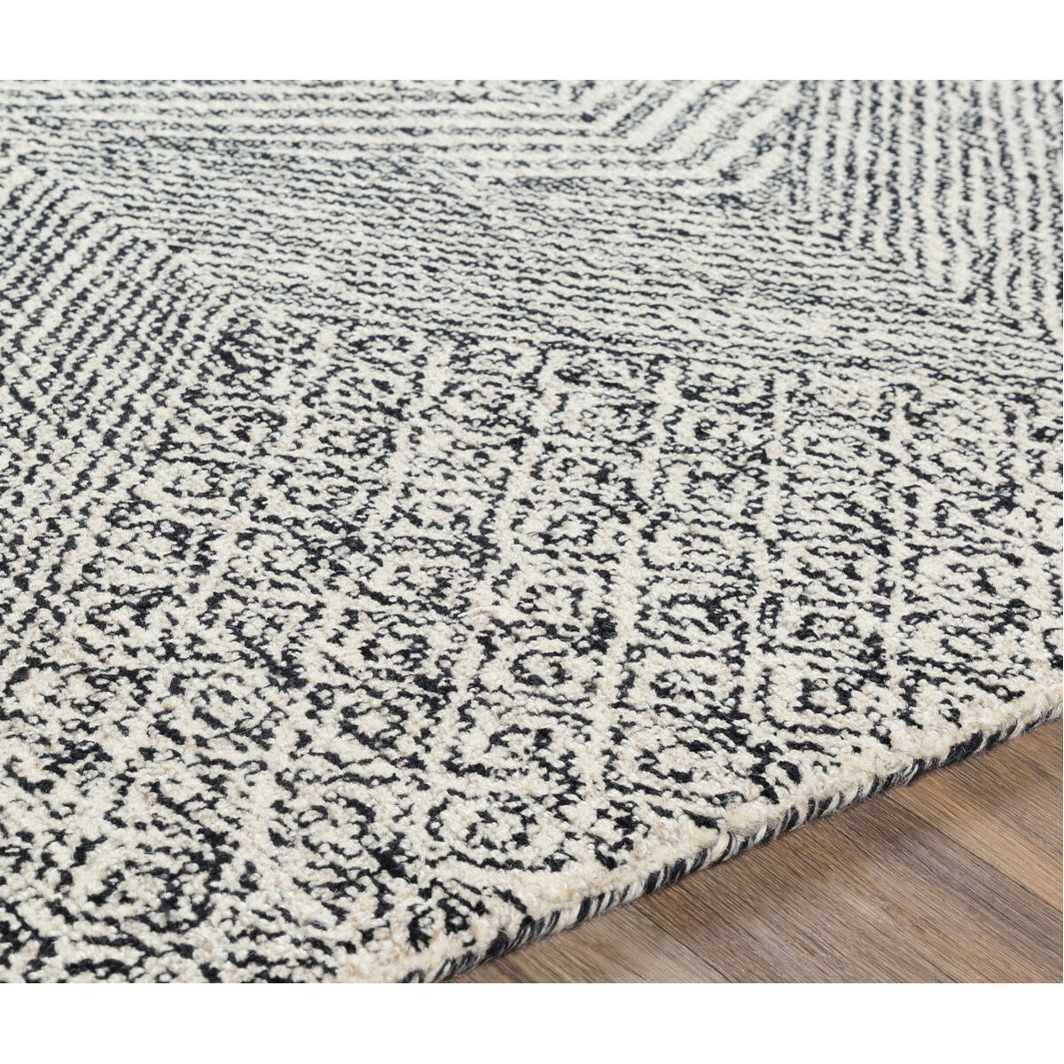 Maroc 120 X 96 inch Beige/Ivory/Black/Light Gray Rugs in 8 x 10, Rectangle