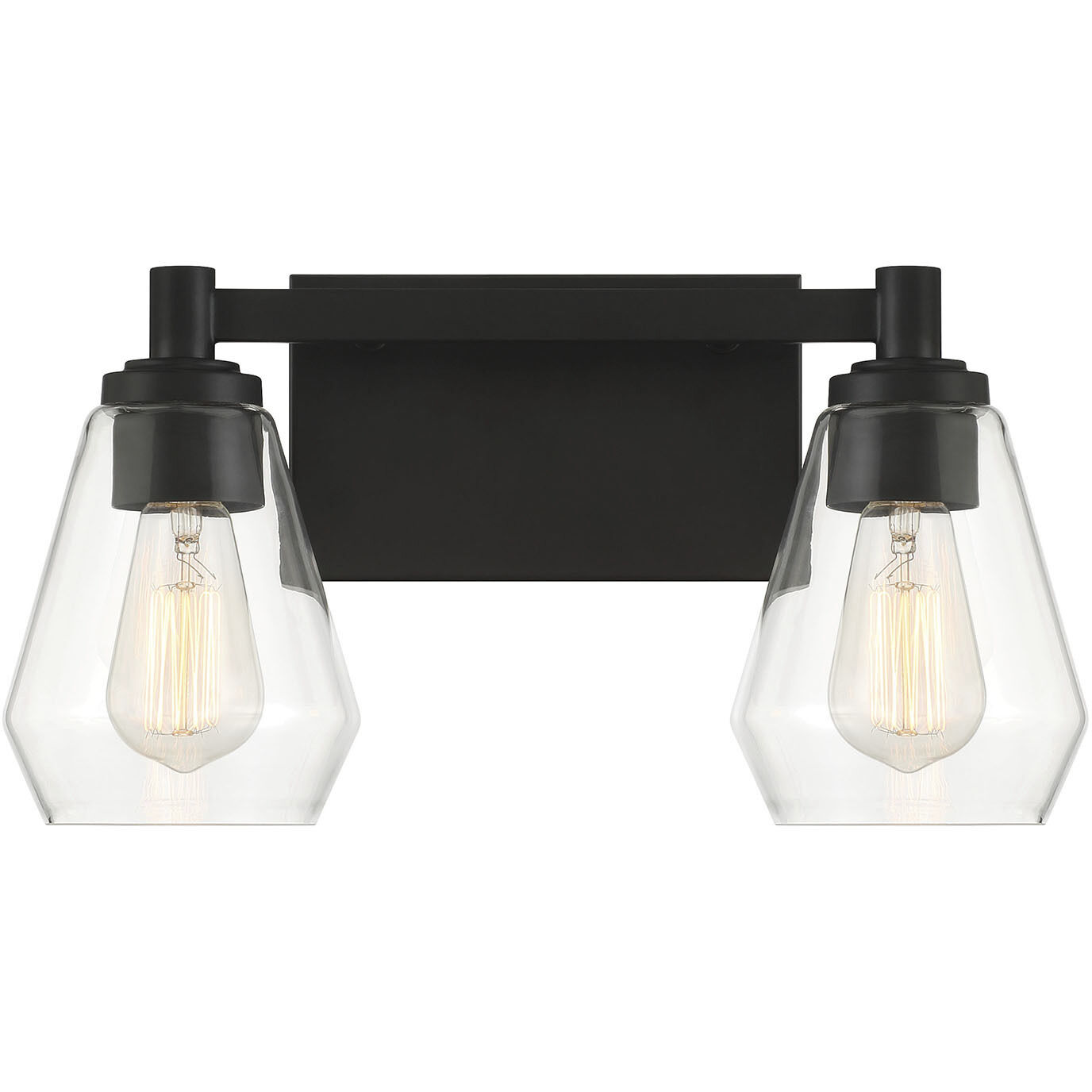 Clarity 2 Light 16 inch Coal Bath Vanity Wall Light