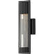 Mist Outdoor Wall Mount Lantern in Satin Black, Small