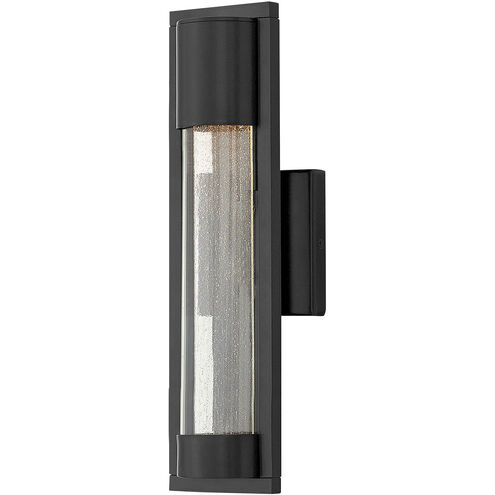 Mist Outdoor Wall Mount Lantern in Satin Black, Small