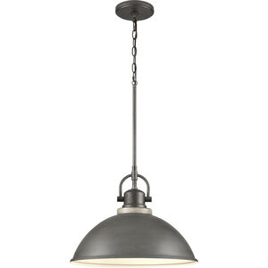 North Shore 1 Light 18 inch Iron with Palisade Gray Outdoor Pendant