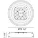 Alamus LED 15.25 inch Aged Gold Brass and Matte Black Flush Mount Ceiling Light in Black and Gold