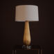 Claire 32.5 inch 100 watt Gold Leaf Table Lamp Portable Light
