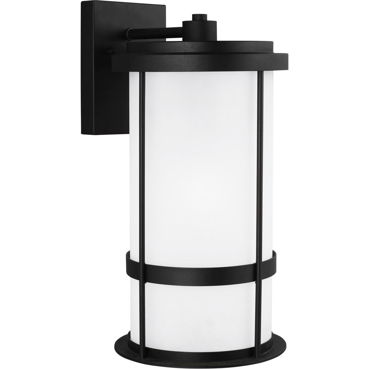 Wilburn 1 Light 20 inch Black Outdoor Wall Lantern, Large