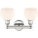 Athens 2 Light 15 inch Polished Nickel Bath Vanity Light Wall Light in Matte White