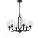 Collins 6 Light 26 inch Flat Black Chandelier Ceiling Light