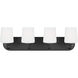 Windom 4 Light 24.38 inch Midnight Black Wall Bath Fixture Wall Light