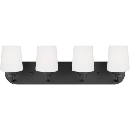 Windom 4 Light 24.38 inch Midnight Black Wall Bath Fixture Wall Light