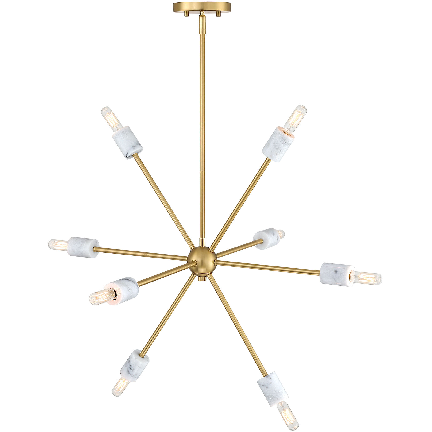 Star Dust 8 Light 28 inch Brushed Gold Chandelier Ceiling Light