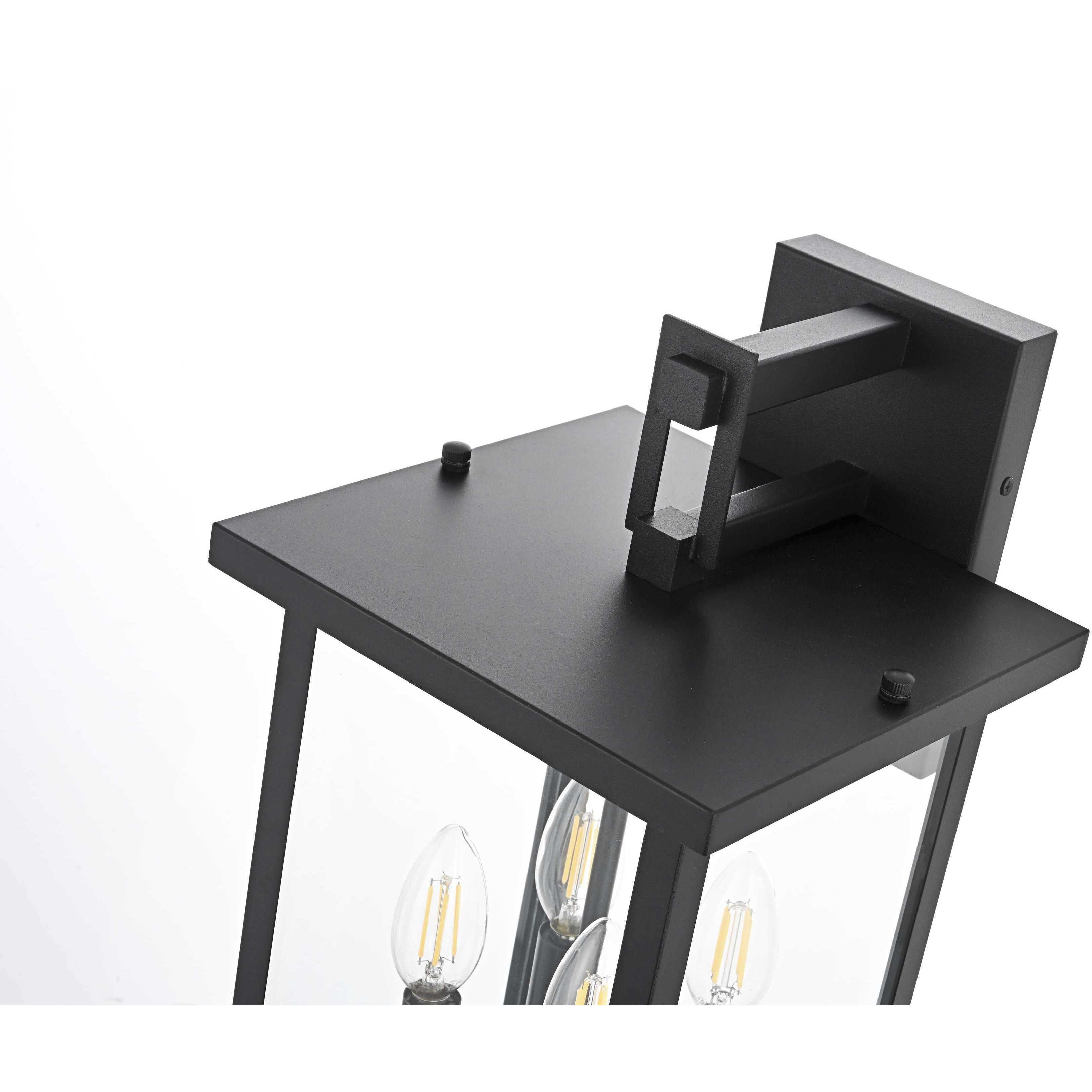 Sheridan 4 Light 17 inch Black Outdoor Wall Sconce