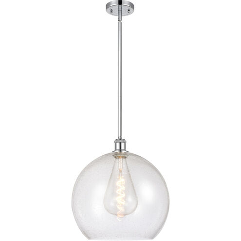 Ballston Athens LED 14 inch Polished Chrome Pendant Ceiling Light in Seedy Glass