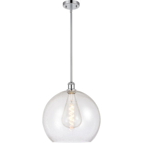 Ballston Athens LED 13.75 inch Polished Chrome Pendant Ceiling Light in Seedy Glass