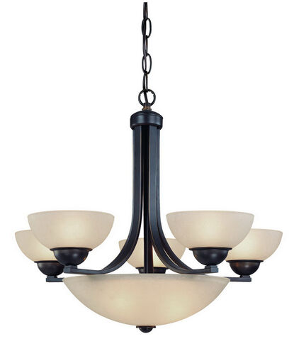 Fireside 8 Light 26 inch Bolivian Chandelier Ceiling Light in Carmelized