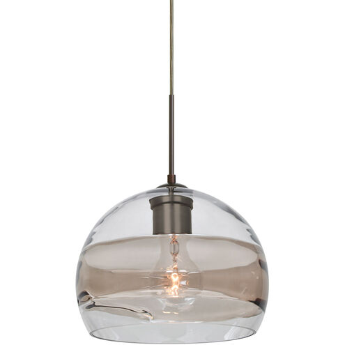 Spirit 8 1 Light Bronze Cord Pendant Ceiling Light in Clear/Smoke Spirit Glass