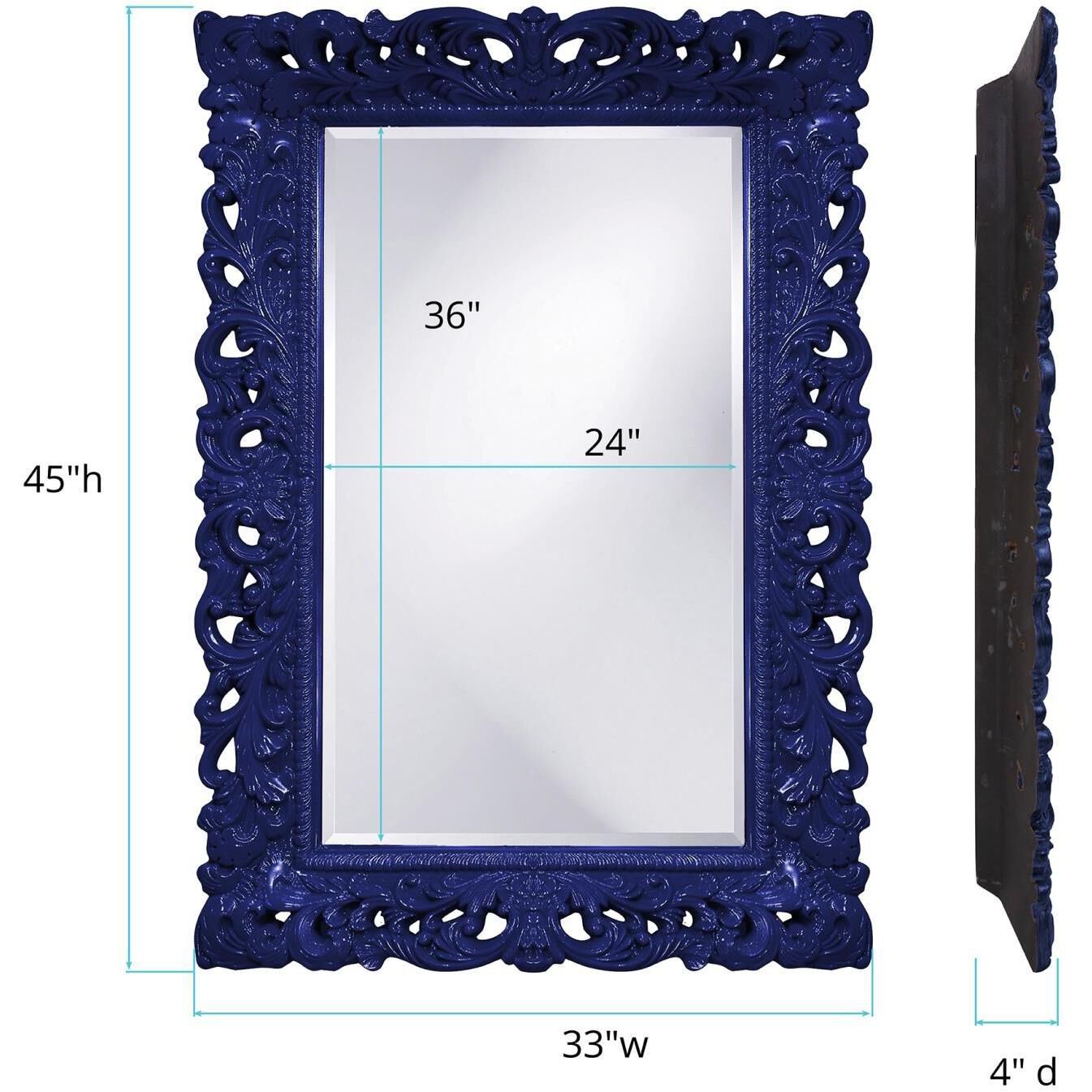 Barcelona 45 X 33 inch Navy Mirror
