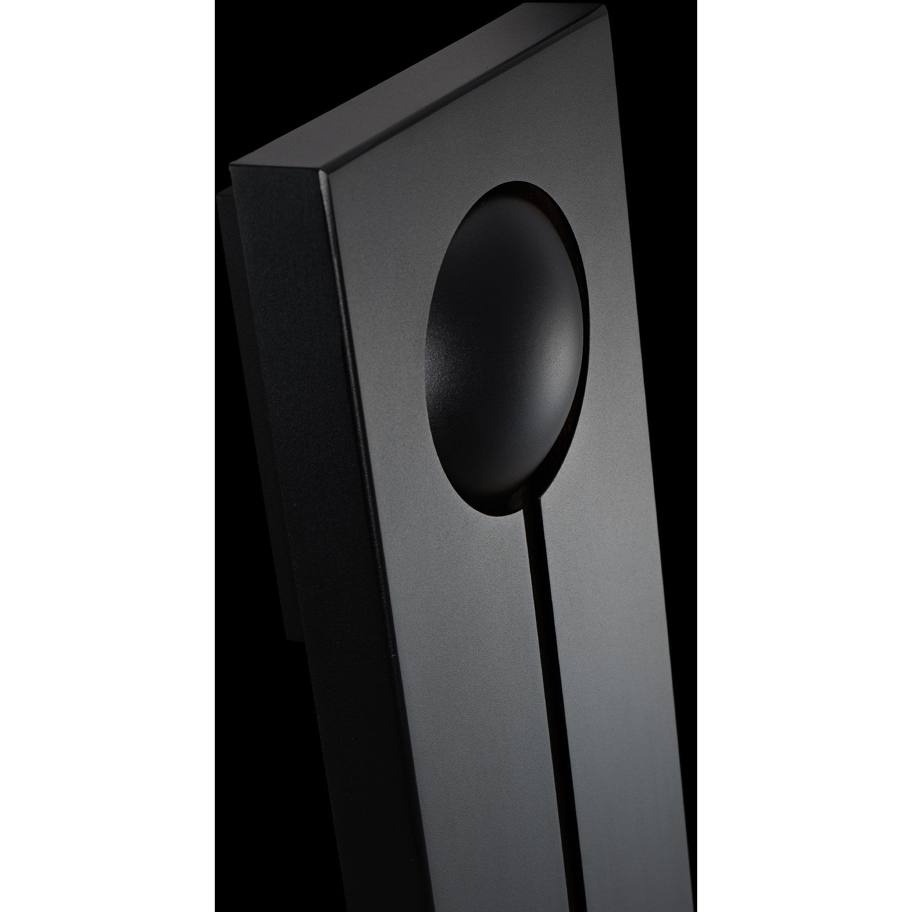 Keyhole LED 24 inch Black and Textured Brushed Nickel Outdoor Wall Lighting