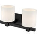 Abelson 3 Light 22 inch Matte Black Bathroom Vanity Light Wall Light
