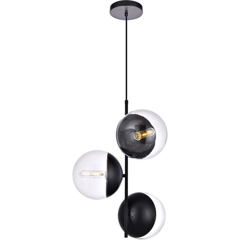 Eclipse 3 Light 18 inch Black Pendant Ceiling Light