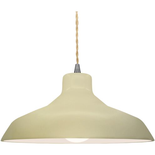 Radiance LED 15.5 inch Vanilla Gloss and Brushed Nickel Pendant Ceiling Light