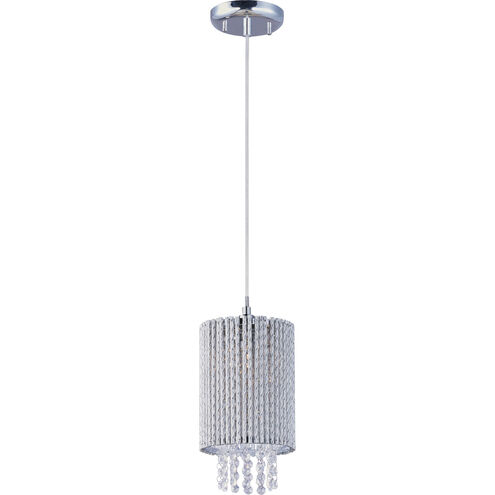 Spiral 1 Light 6 inch Polished Chrome Single Pendant Ceiling Light